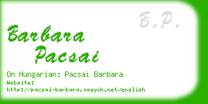barbara pacsai business card